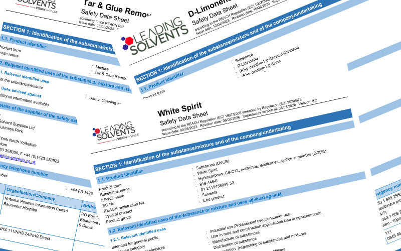 Leading Solvents MSDS & Compliance